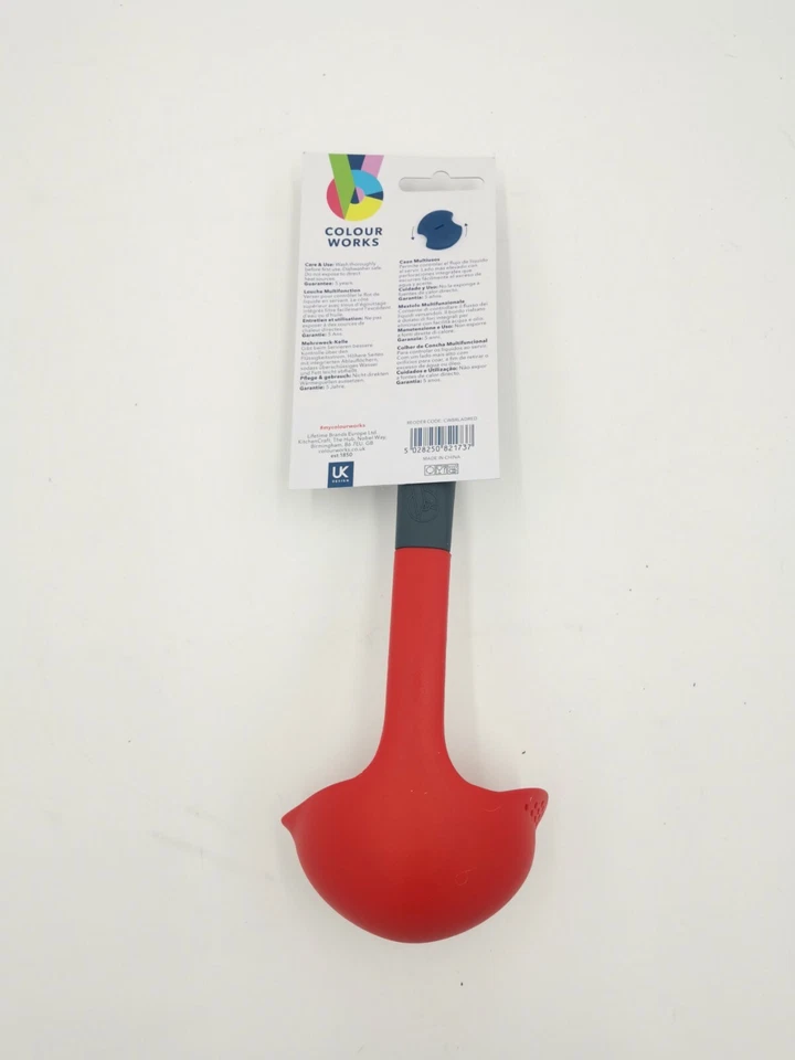 2 x Colour Works Multi Ladle in Red BPA Free Heat Resistant Multi Kitchen Ladle - Image 3 of 4