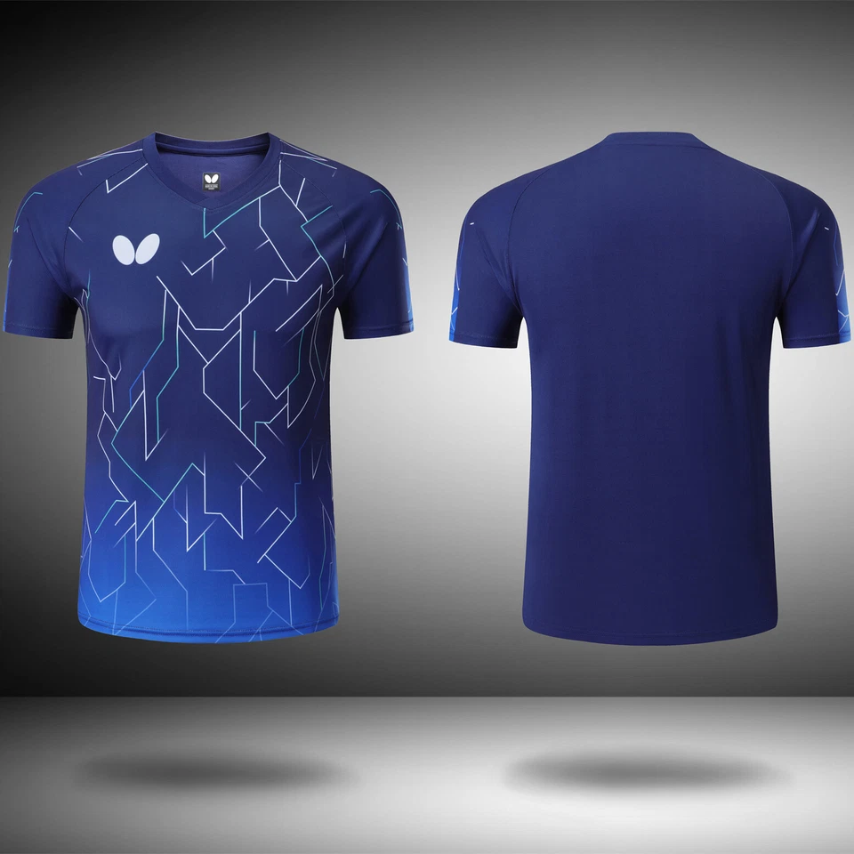 Adulto Niño Mariposa Deportes Manga Corta Prendas para el torso Tenis Ropa Bádminton Ropa T Foto 3 de 4