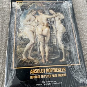 Absolute Vodka Hofmekler 90s VTG PRINT AD Nudes THREE GRACES Homage Rubens Art