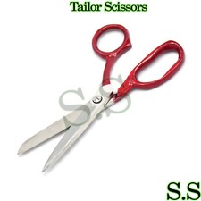 7  STAINLESS STEEL DRESSMAKER SCISSORS SHEARS Tailoring Fabric Red Handle