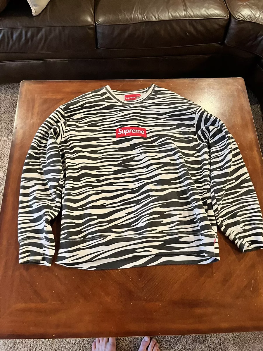 Supreme Box Logo Bogo Crewneck (FW22) Zebra Colorway Size XL | eBay