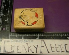 SANTA CLAUS CIRCLE RUBBER STAMP INKADINKADO 9579 CREAKYATTIC