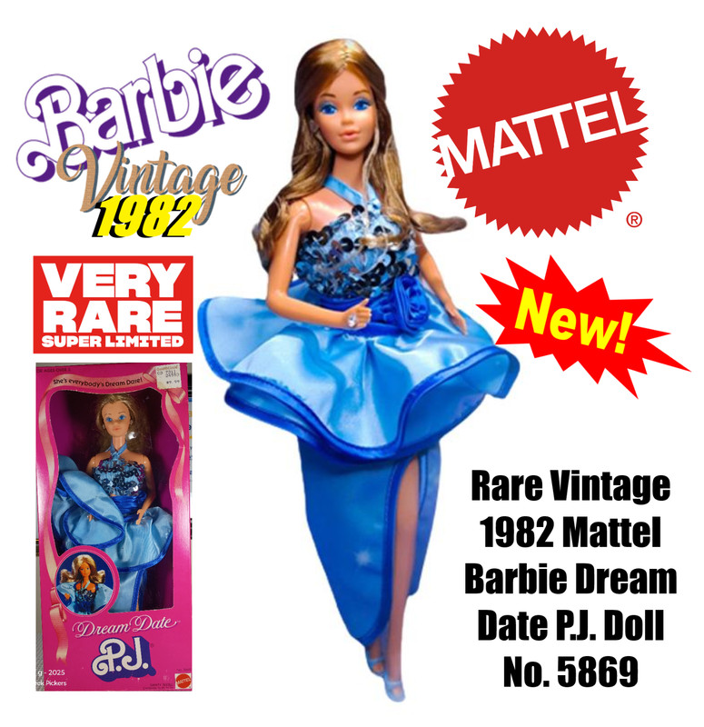 Rare Vintage 1982 Mattel Barbie Dream Date P.J. Doll No. 5869