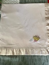 Vtg Classic Pooh Pink Cotton Satin Trim Baby Blanket Honeyish Sort Of Thoughts