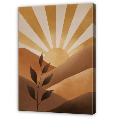 Leinwand Abstrakt Orange Sonne Natur Wandbilder Groß Leinwandbild Wanddeko 224 - Bild 1 von 4