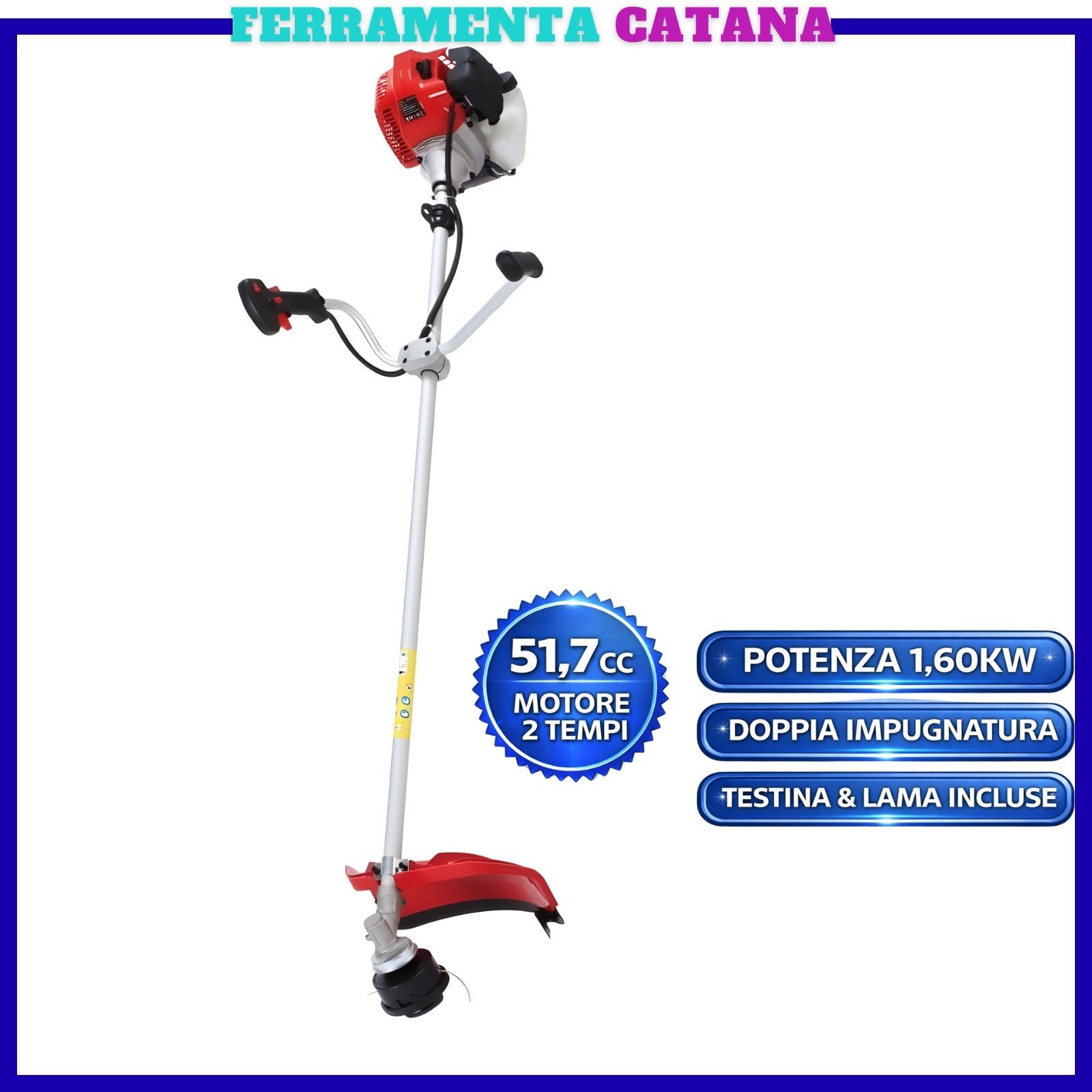 Decespugliatore 52cc 2 Tempi con Doppia Impugnatura - Prezzo Outlet