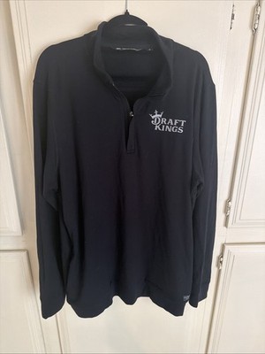 Travis Mathew x Draft Kings 1/4 Zip Fleece Black Pullover Men s XL