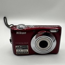 Vintage Nikon Coolpix L24 14MP Digital Point&Shoot Camera & 4GB SD Card Working!
