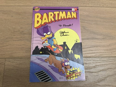#ad VINTAGE Bartman Simpsons Stephanie Gladden Signed #6 Comic Book Bongo 1995 $24.95