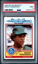 1984 MILTON BRADLEY RICKEY HENDERSON PSA 9