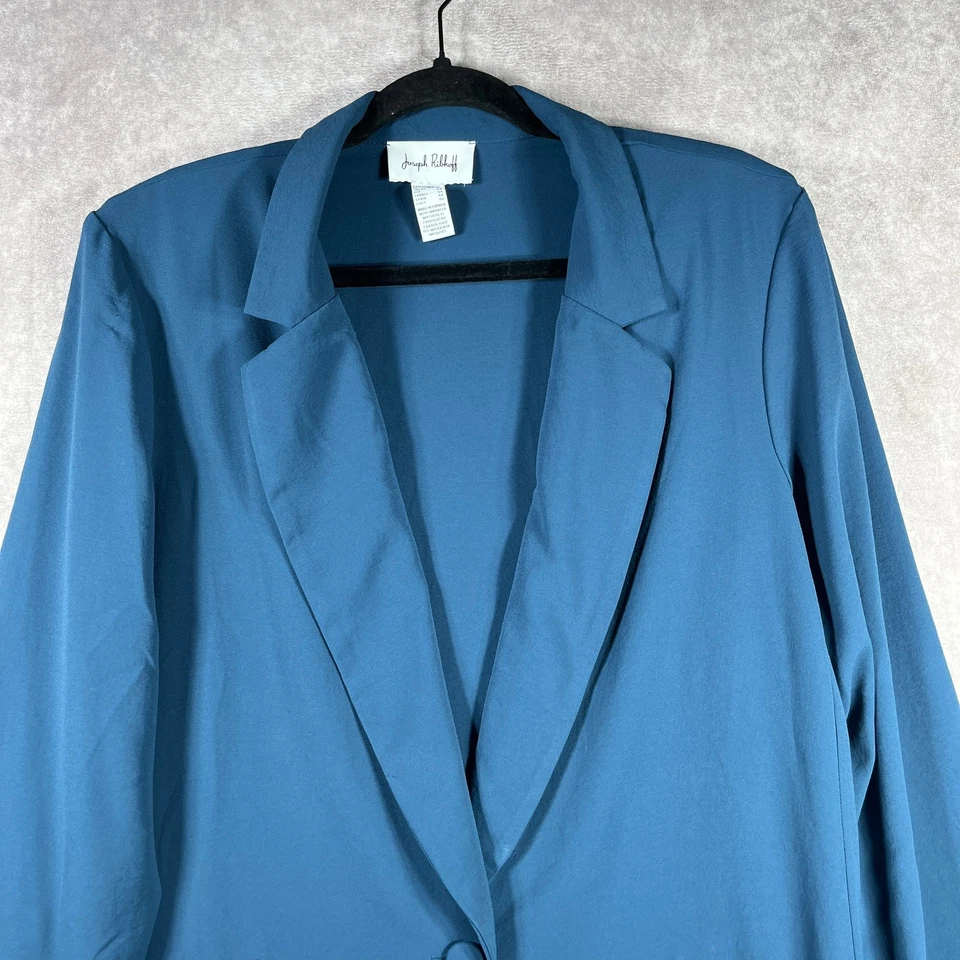 Chaqueta Blazer Joseph Ribkoff Mujer Talla 16 Azul Un Botón Carrera Oficina Trabajo Foto 2 de 4