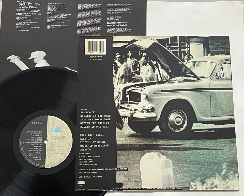 Rage Against The Machine - S/T BRAZIL 1ST PRESS LP 1992 - Image 2 of 3