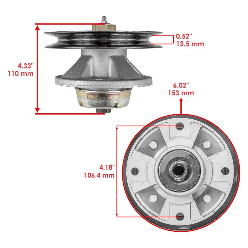 John Deere LX GT Gruppo Di 3 Mandrini Con Puleggia Per Tagliaerba John Deere LX/GT - Ricambio AM121229, AM121342 Mandrini Tagliaerba - Foto 7