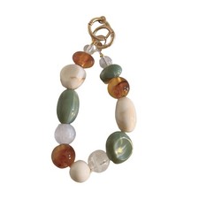 Retro Colorful Beaded Bracelet Phone Strap Chain Cellphone Lanyard Keychain