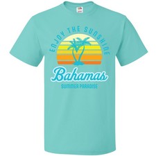 Inktastic Enjoy The Sunshine Bahamas Summer Paradise T-Shirt Palm Trees Beach