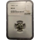 1940-S Mercury Dime NGC MS66