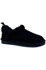 Koolaburra by UGG Suede Fur-Lined Slip-Ons Advay Black