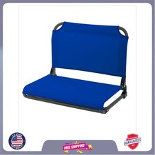 Ozark Trail Stadium Seat Blue Folding Bleacher Chair Portable Cushion