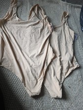 2 Auden size 2xlarge Luxe Stretch Fully Lined Thong Bodysuit Nude New Tank