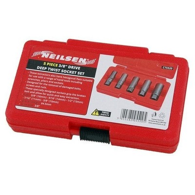 NEILSEN 5 STÜCK 3/8 ZOLL ANTRIEB DEEP TWIST STECKSCHLÜSSELSATZ CT5520