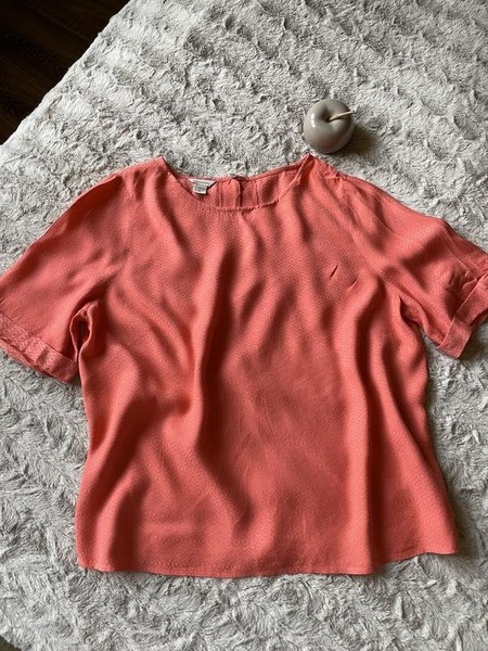 Women Monsoon Shirt Red Viscose 38 / M