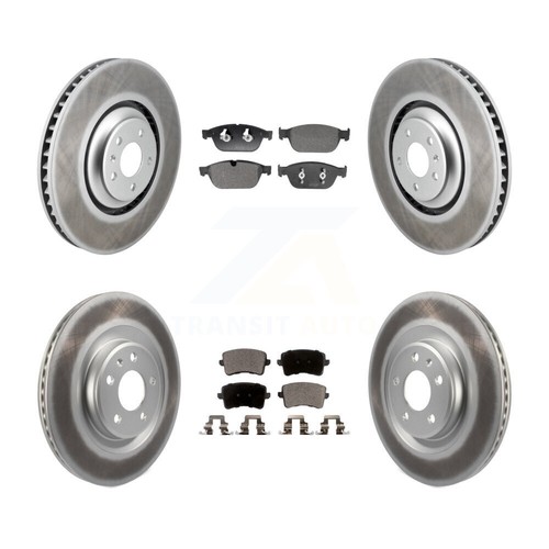 Coated Disc Brake Rotors And Semi-Metallic Pads Front Rear Kit For Audi SQ5 - Picture 7 of 9