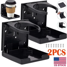 2PCS Adjustable Folding Universal Cup Drink Holder for Audi BMW Toyota VW Car