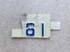 <!--F#f_0-->Original 1961 Alaska Aluminum License Tag Year Tab Single 61 AK Vintage Vehicle<!--F/-->
