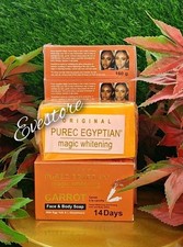 Original Purec egyptian CARROT exfoliating face & body soap X1