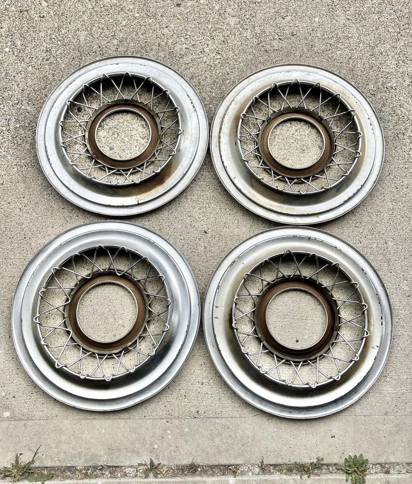 1956 Chevy Bel Air Wire Wheel Cover Accessory SET 4 - Image 2 of 4