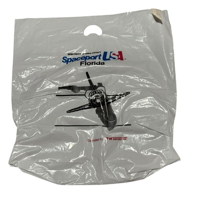 Vintage 1980's Spaceport Space Shuttle Shopping Bag Kennedy 23x23