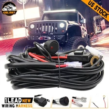 12V 40A Wiring Harness Kit Fuse ON OFF Switch Relay For LED Fog Work Light Bar