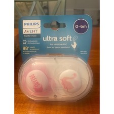 SALE 2 Philips Avent Ultra Soft Pacifier 0-6 months Pink Dream Flamingo NiP