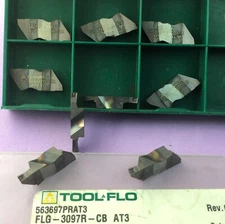 9) TOOL FLO   FLG-3097R-CB  Carbide Grooving Inserts Chipbreaker AT3 🎯Machinist
