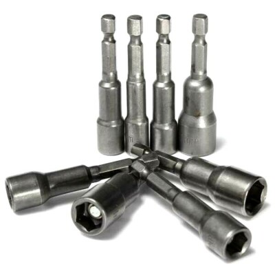 SECHSKANT-MUTTERNDREHER 8-teilig 1/4 Zoll Magnet-Stecknuss 6 7 8 9 10 11 12 13 mm Gerüstbauer-Set