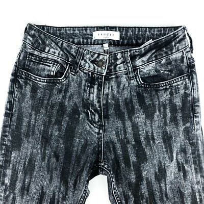 Women's SANDRO PARIS Jeans Denim Cotton Grey Black Pattern - Main Image