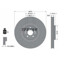 Textar 2X Bremsscheibe Vorne Ø375 Mm FüR Mercedes-Benz GLE W166 350 D 4Matic