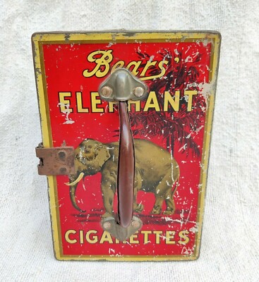 1930s Vintage Thomas Bären Sons Elefant Zigarette Adv Dose Box England CG188