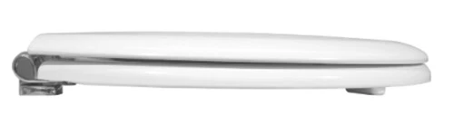 Bemis 4100CL New York Morbido Chiudere IN Legno Copriwater Bianco & Cromo - Immagine 3 di 4