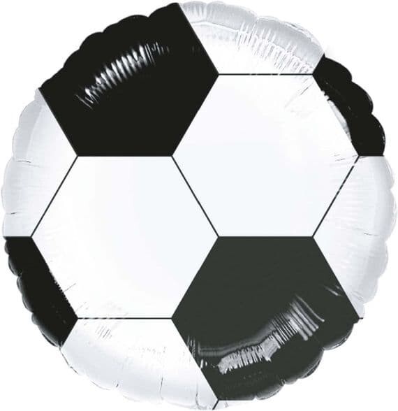 18"" Black and White Football Balloon