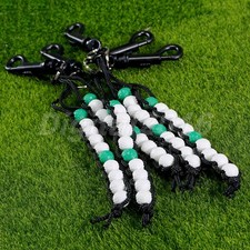 New Golf Bag Bead Counter Easy To Use Green White Keyring Clip Scoring Accessory