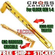 CROSS ARMORY SKELETON STRIKER GOLD TiN STAINLESS for GL0CK 98% LESS FRICTION