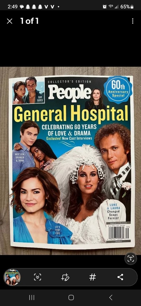 GENERAL HOSPITAL PEOPLE MAGAZINE 2023 COLLECTOR'S EDITION 60TH ANNIVERSARY