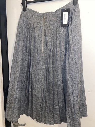 PLT grey pleated skirt 14 - Picture 3 of 4