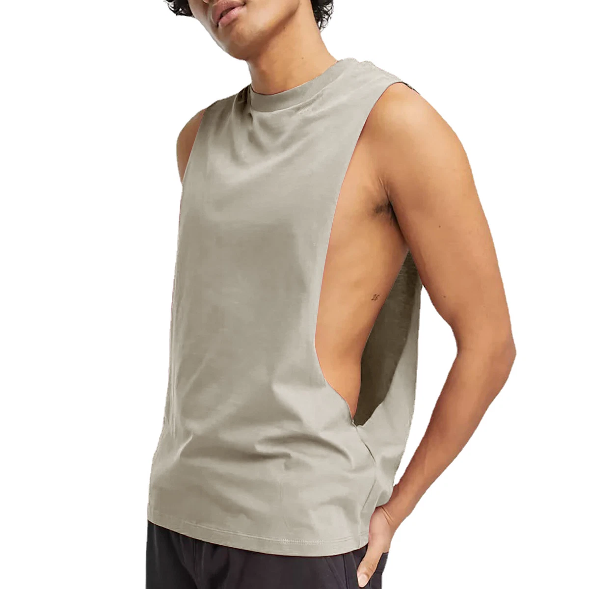 Men Spring Summer Casual Sleeveless Tank Top T Shirts Men Loose Vest Tee  Fashion