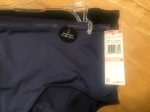 Jones New York Microfiber Modern Briefs 2X Panties Underwear Style 730437W  NWT - Afbeelding 1 van 6