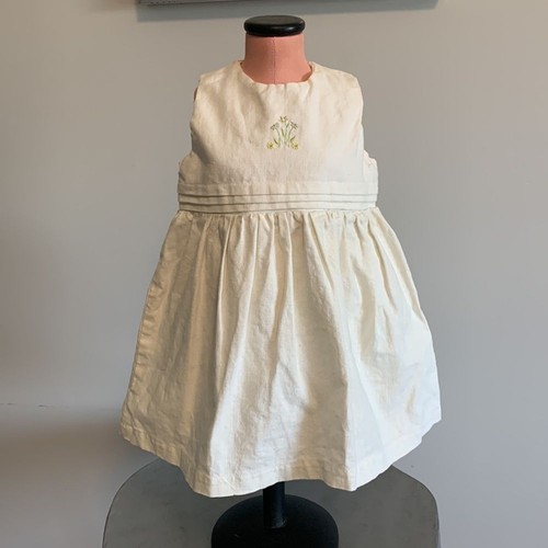 Okaidi Linen Child’s Dress New With Tags Girls 12 Month Beige - Picture 2 of 13