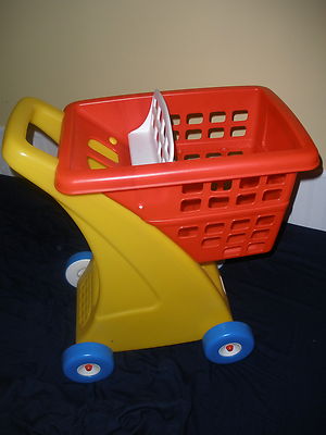Little Tikes Shopping Food Cart Red Grocery Store Basket Pretend Toddler  Play