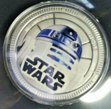 2011 Niue Silver Plated $1 Star Wars Character Coin R2-D2 R2D2 New Sealed PLATED