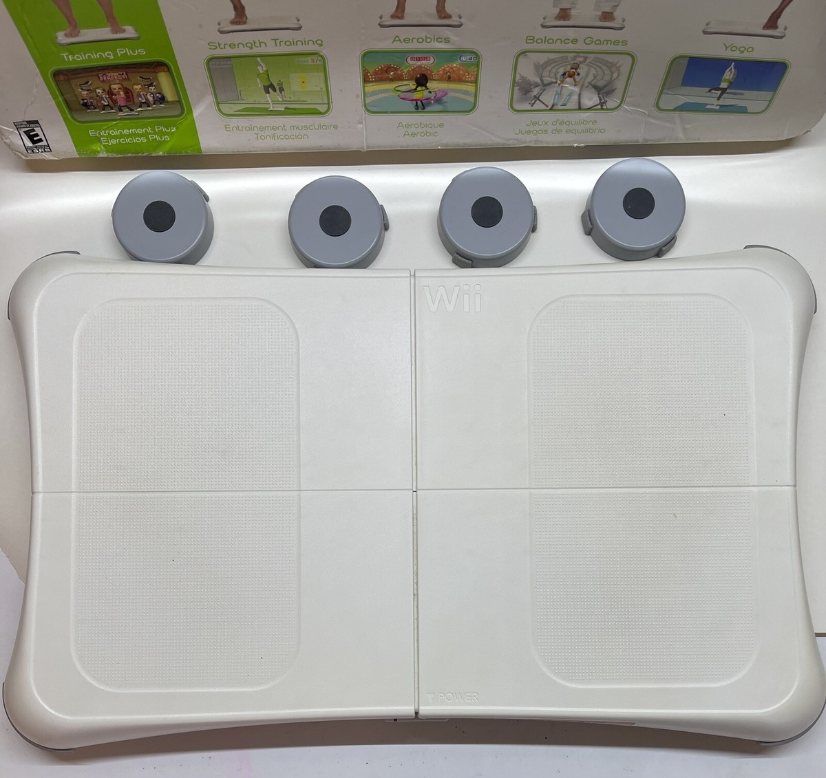 Nintendo Wii Fit Fitness Balance Board White RVL-021 Turns On With